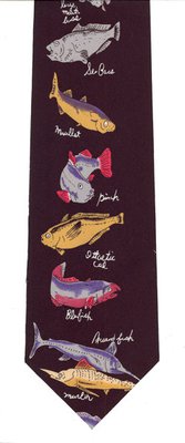 Just Fish Fish and Names Tie